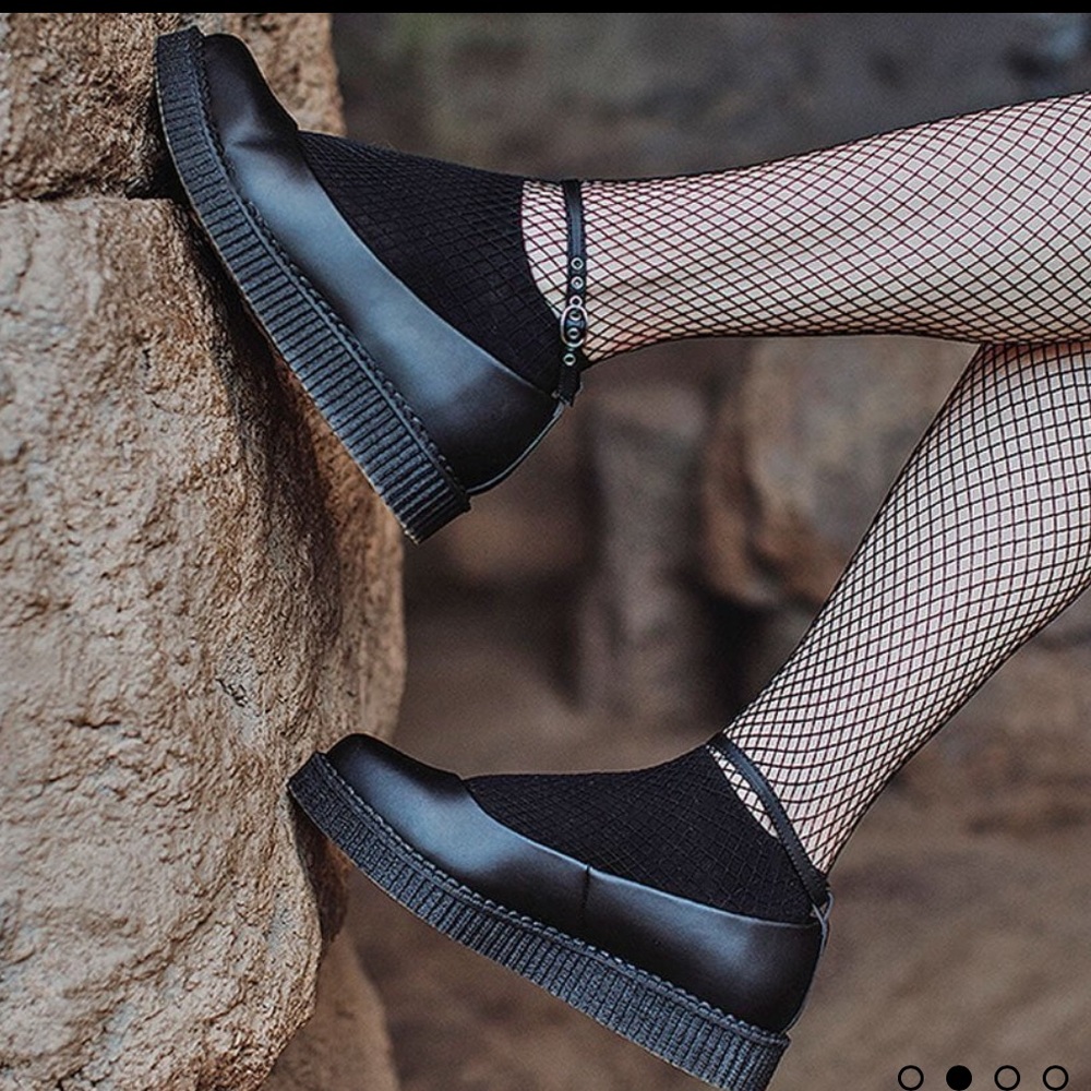 T.U.K. Black Platform Shoes